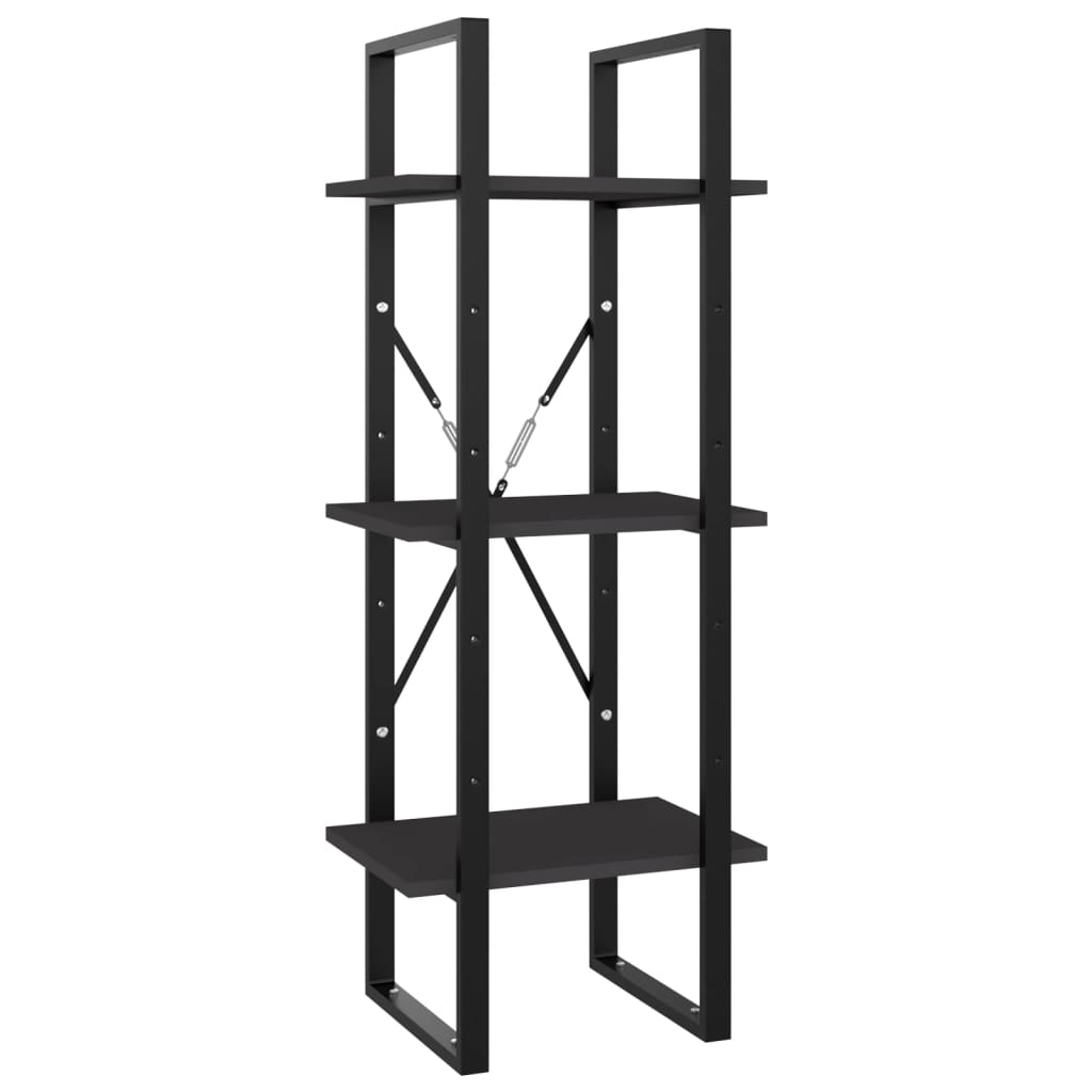 Bücherregal 3 Fächer Grau 40x30x105 cm Holzwerkstoff - Pazzar.ch