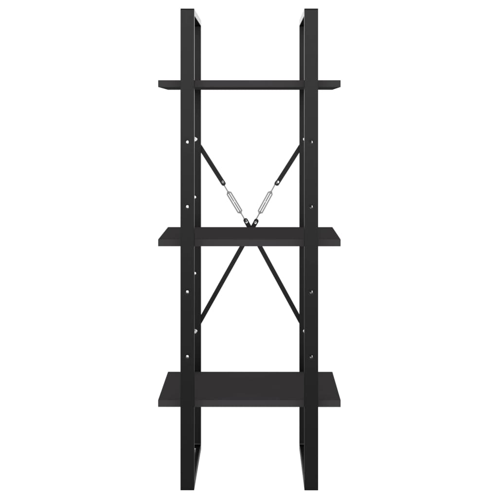 Bücherregal 3 Fächer Grau 40x30x105 cm Holzwerkstoff - Pazzar.ch