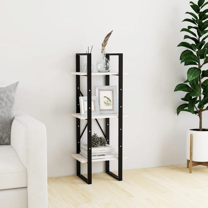 Bücherregal 3 Fächer Weiß 40x30x105 cm Massivholz Kiefer - Pazzar.ch
