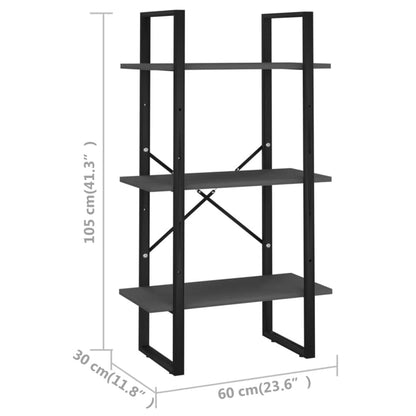 Lagerregal Grau 60x30x105 cm Holzwerkstoff - Pazzar.ch