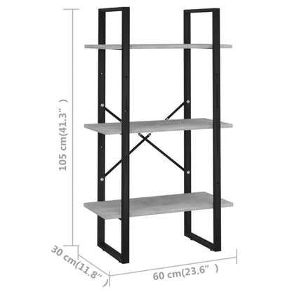 Lagerregal Betongrau 60x30x105 cm Holzwerkstoff - Pazzar.ch