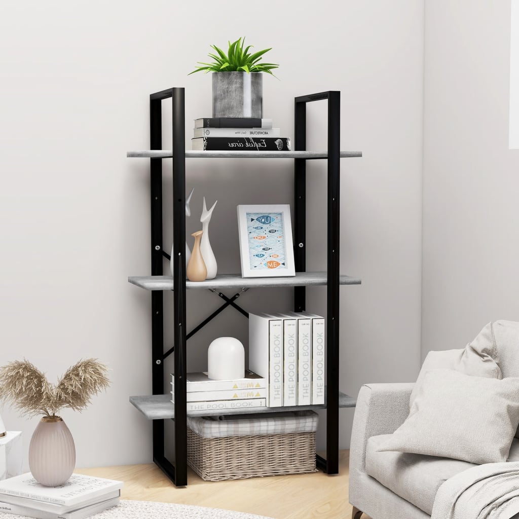 Lagerregal Betongrau 60x30x105 cm Holzwerkstoff - Pazzar.ch