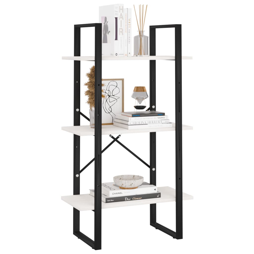 Lagerregal Weiß 60x30x105 cm Massivholz Kiefer - Pazzar.ch