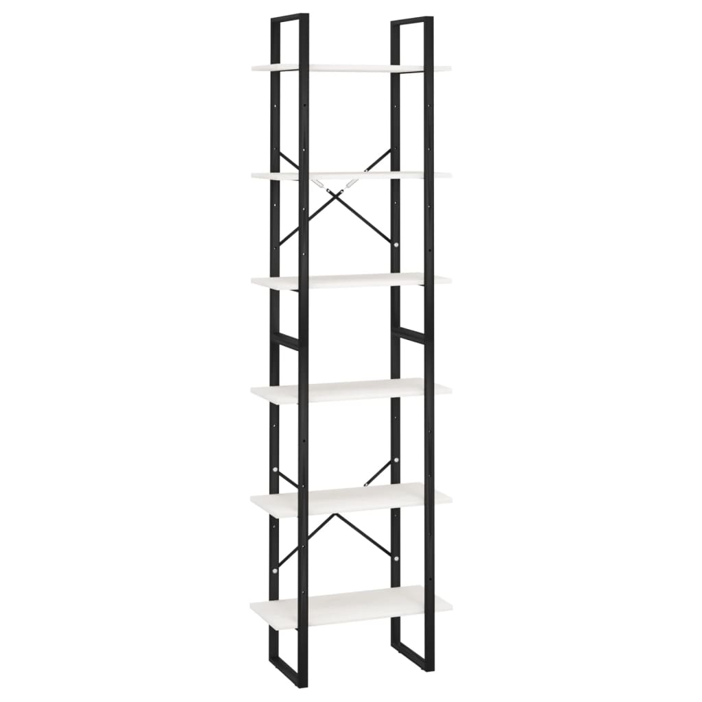 Lagerregal Weiß 60x30x210 cm Massivholz Kiefer - Pazzar.ch