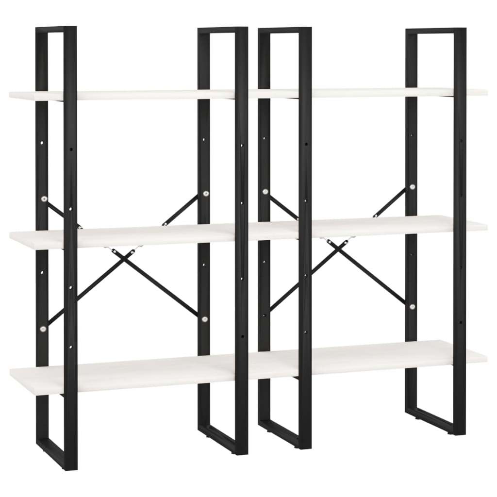 Lagerregal Weiß 60x30x210 cm Massivholz Kiefer - Pazzar.ch