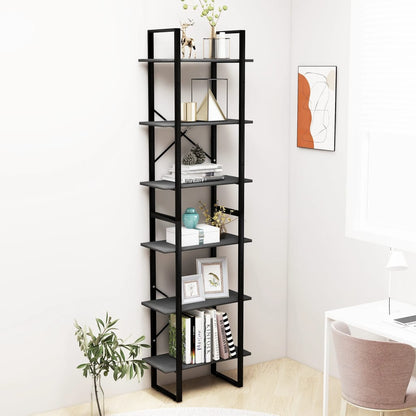 Lagerregal Grau 60x30x210 cm Massivholz Kiefer - Pazzar.ch