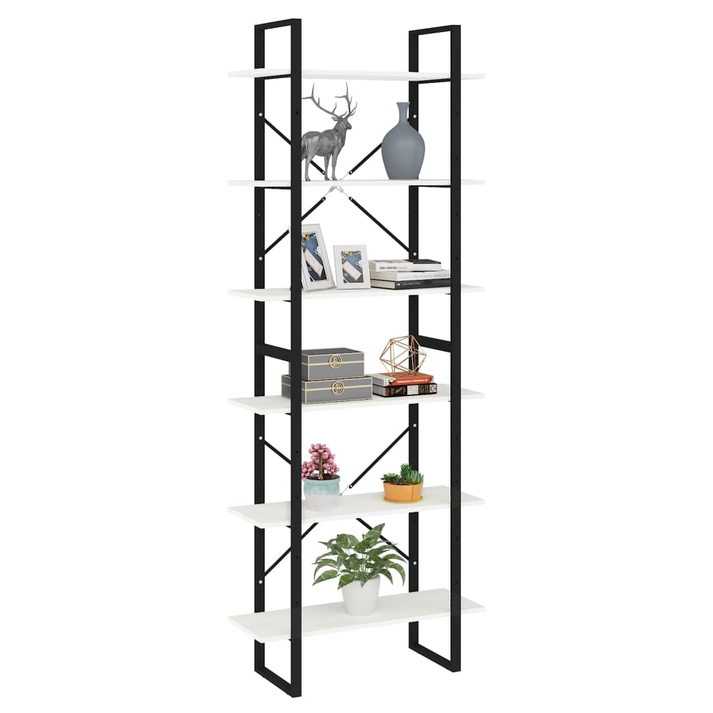 Hochschrank Weiß 80x30x210 cm Massivholz Kiefer - Pazzar.ch