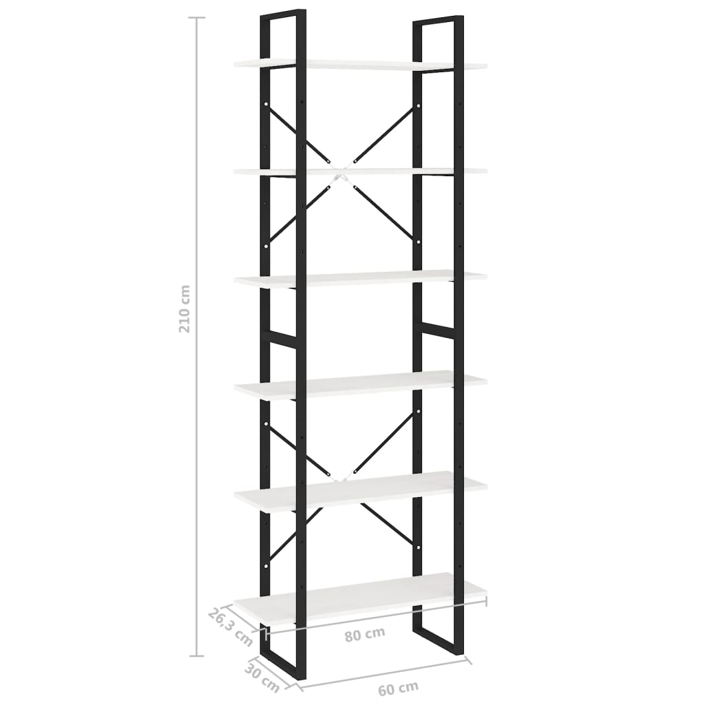 Hochschrank Weiß 80x30x210 cm Massivholz Kiefer - Pazzar.ch