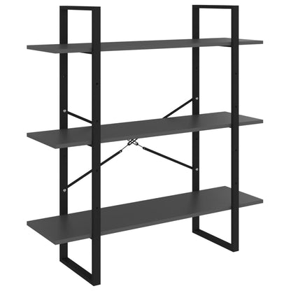 Bücherregal Grau 100x30x105 cm Holzwerkstoff - Pazzar.ch