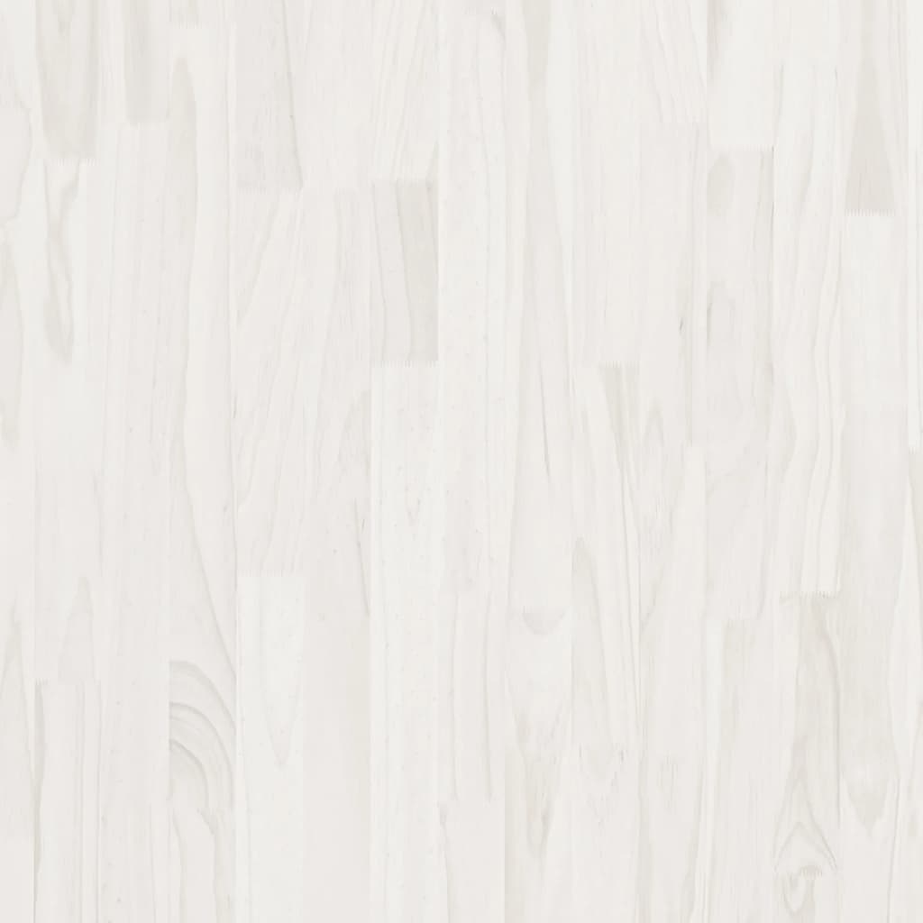 Bücherregal 3 Böden Weiß 100x30x105 cm Massivholz Kiefer