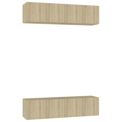 TV-Schränke 4 Stk. Sonoma-Eiche 60x30x30 cm Holzwerkstoff - Pazzar.ch