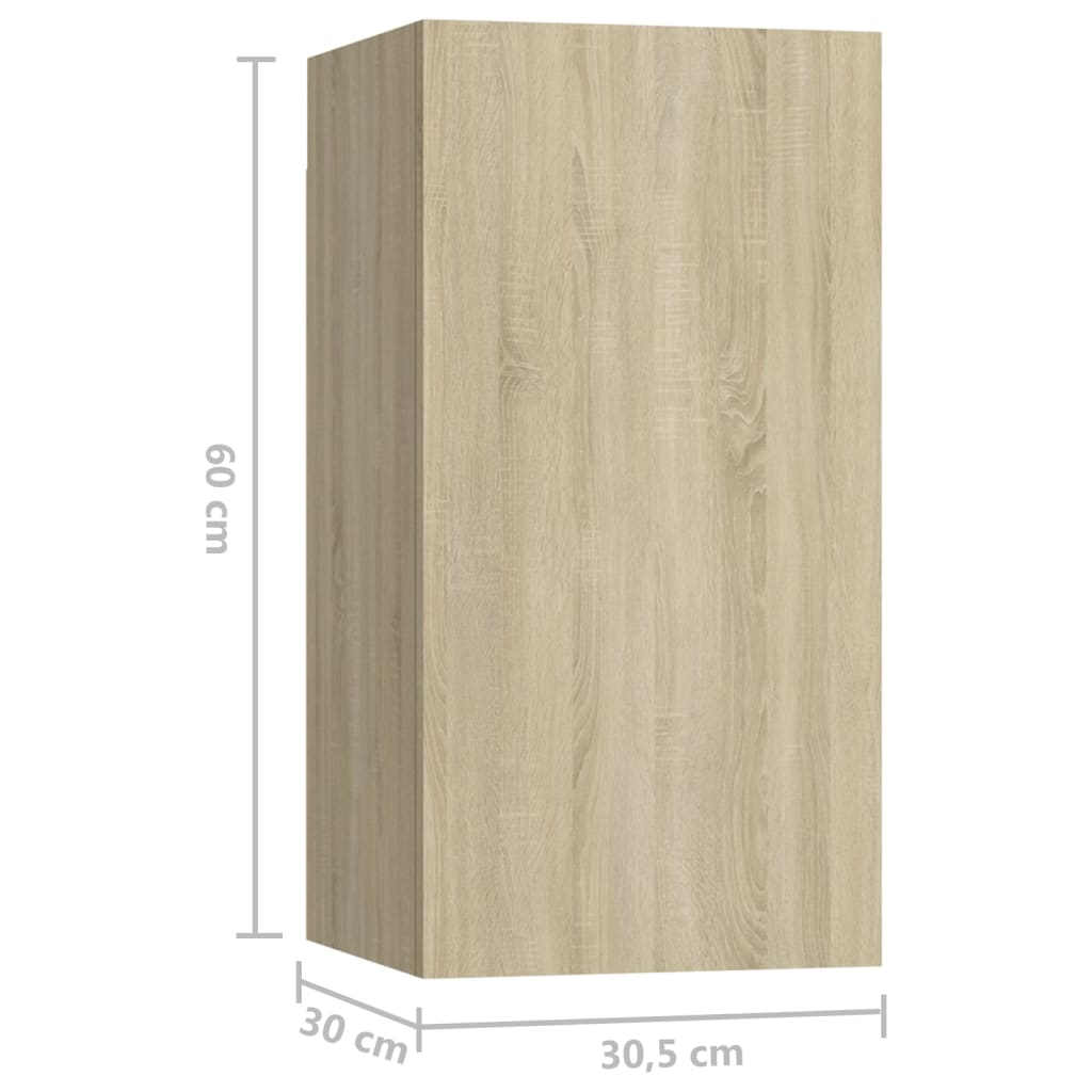 5-tlg. TV-Schrank-Set Sonoma-Eiche Holzwerkstoff - Pazzar.ch