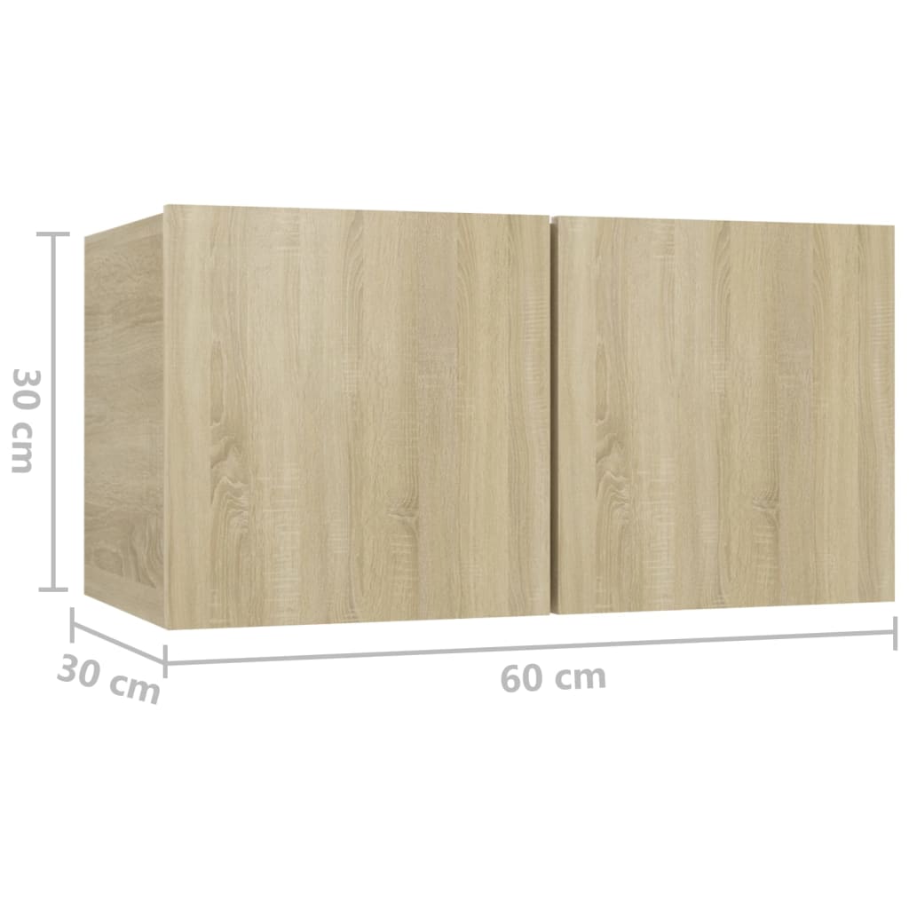5-tlg. TV-Schrank-Set Sonoma-Eiche Holzwerkstoff - Pazzar.ch