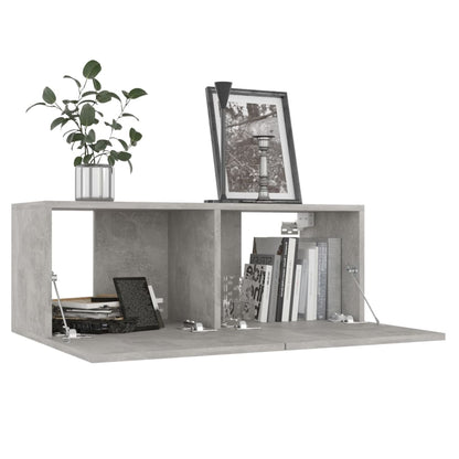 TV-Schränke 4 Stk. Betongrau 80x30x30 cm Holzwerkstoff - Pazzar.ch
