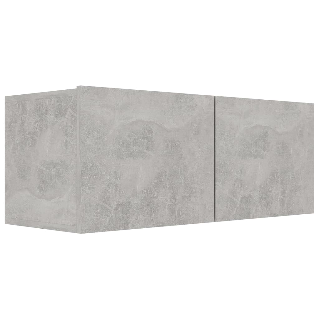 6-tlg. TV-Schrank-Set Betongrau Holzwerkstoff - Pazzar.ch