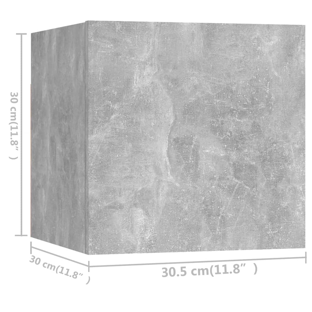 6-tlg. TV-Schrank-Set Betongrau Holzwerkstoff - Pazzar.ch