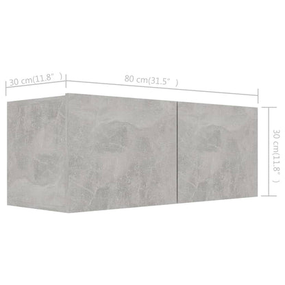 6-tlg. TV-Schrank-Set Betongrau Holzwerkstoff - Pazzar.ch