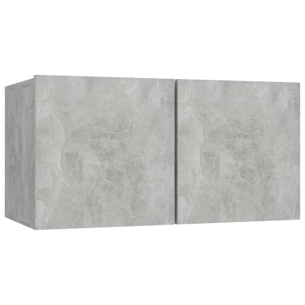 8-tlg. TV-Schrank-Set Betongrau Holzwerkstoff - Pazzar.ch