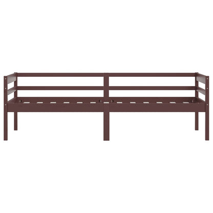 Massivholzbett Dunkelbraun Kiefer 90x200 cm - Pazzar.ch