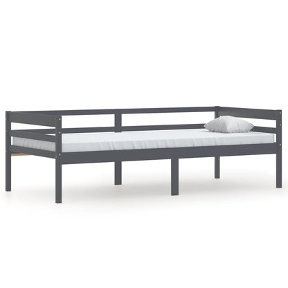 Massivholzbett Dunkelgrau Kiefer 90x200 cm - Pazzar.ch