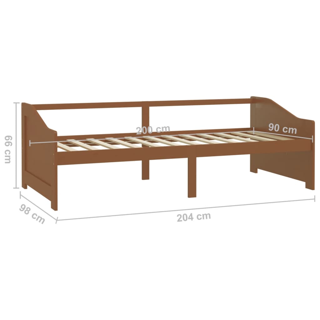 Tagesbett 3-Sitzer Honigbraun Massivholz Kiefer 90x200 cm - Pazzar.ch