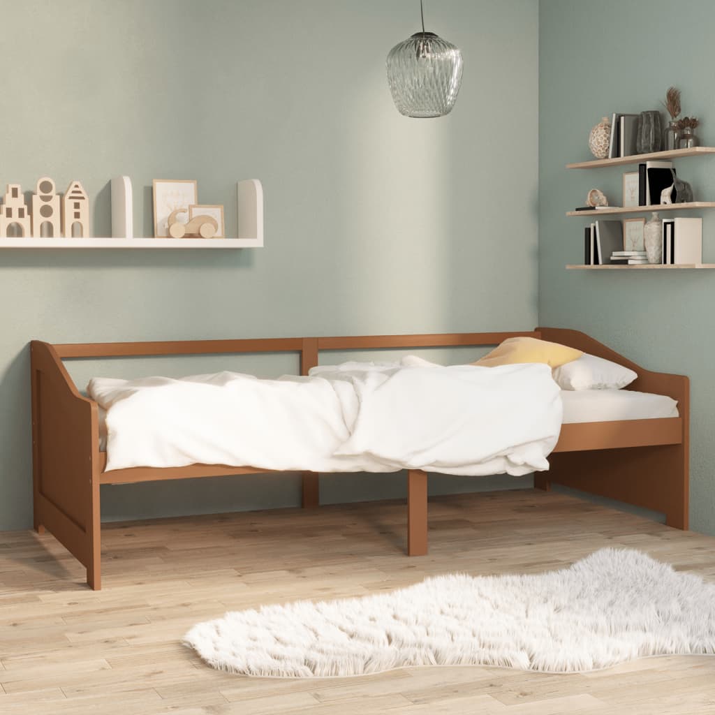 Tagesbett 3-Sitzer Honigbraun Massivholz Kiefer 90x200 cm - Pazzar.ch