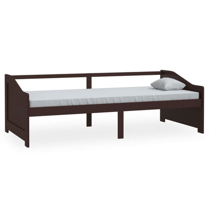 Tagesbett 3-Sitzer Dunkelbraun Massivholz Kiefer 90x200 cm - Pazzar.ch