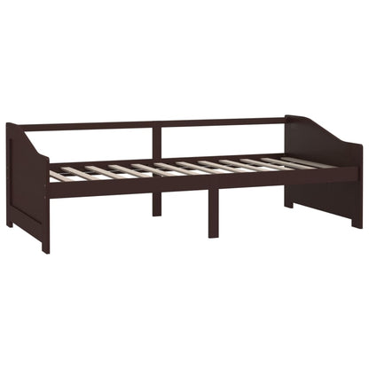 Tagesbett 3-Sitzer Dunkelbraun Massivholz Kiefer 90x200 cm - Pazzar.ch