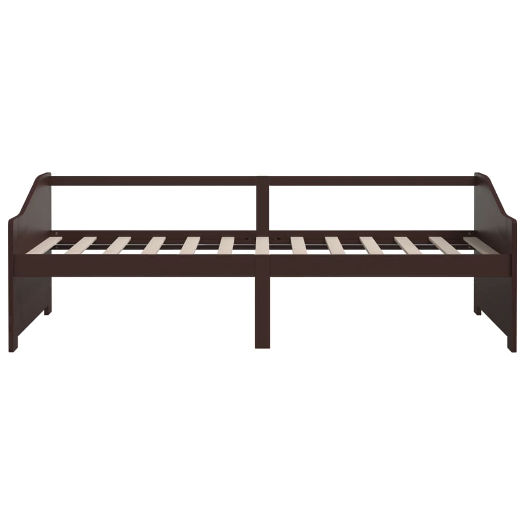 Tagesbett 3-Sitzer Dunkelbraun Massivholz Kiefer 90x200 cm - Pazzar.ch