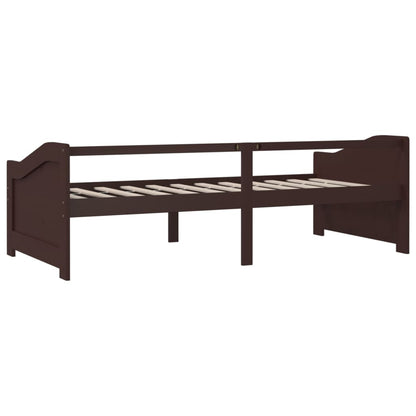 Tagesbett 3-Sitzer Dunkelbraun Massivholz Kiefer 90x200 cm - Pazzar.ch