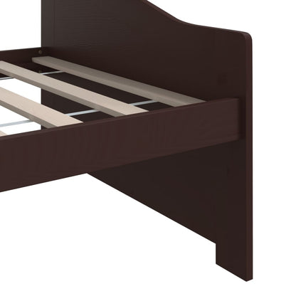 Tagesbett 3-Sitzer Dunkelbraun Massivholz Kiefer 90x200 cm - Pazzar.ch