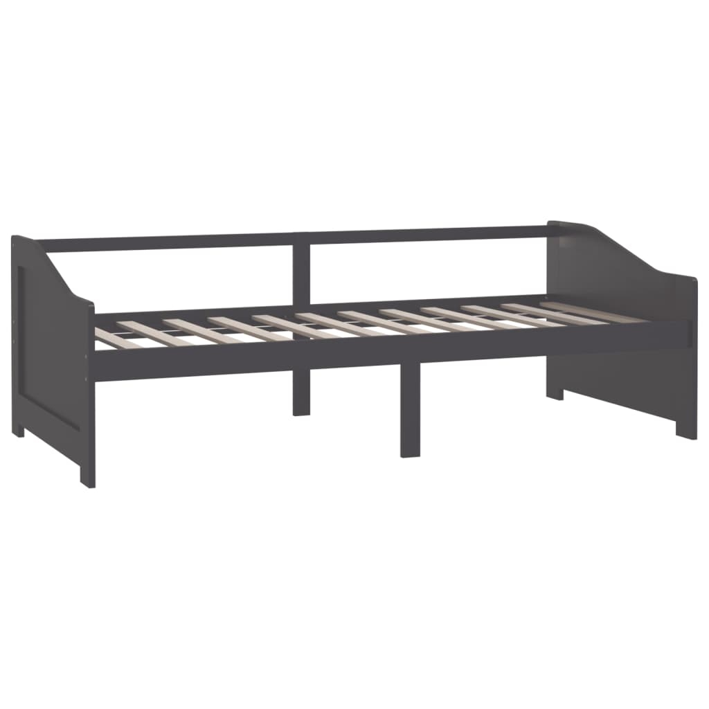 Tagesbett 3-Sitzer Dunkelgrau Massivholz Kiefer 90x200 cm - Pazzar.ch