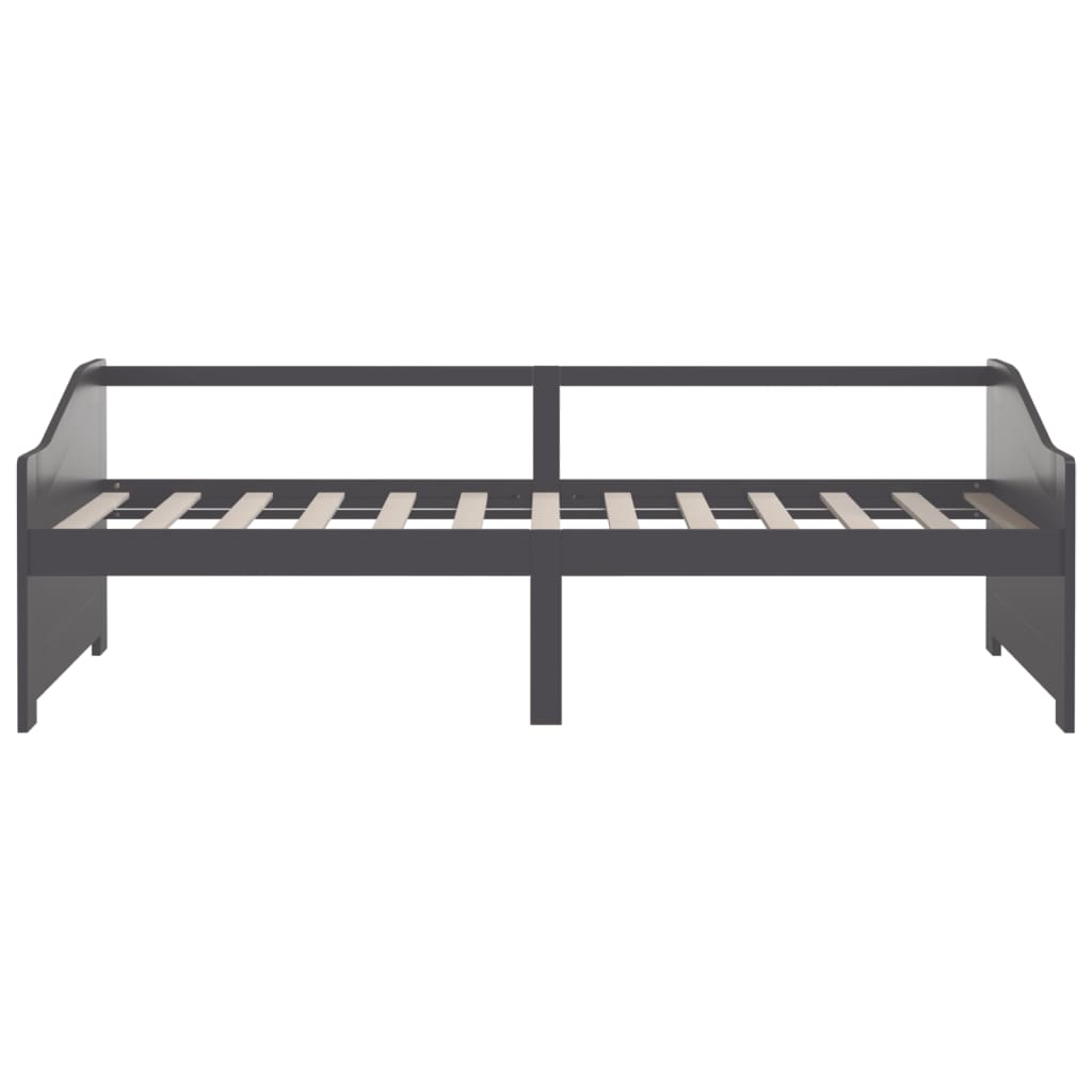 Tagesbett 3-Sitzer Dunkelgrau Massivholz Kiefer 90x200 cm - Pazzar.ch