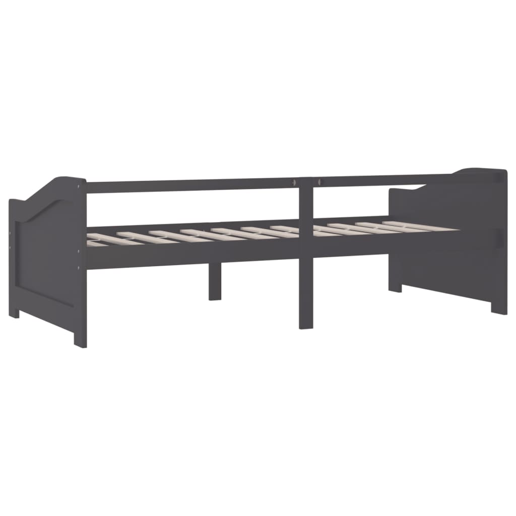Tagesbett 3-Sitzer Dunkelgrau Massivholz Kiefer 90x200 cm - Pazzar.ch