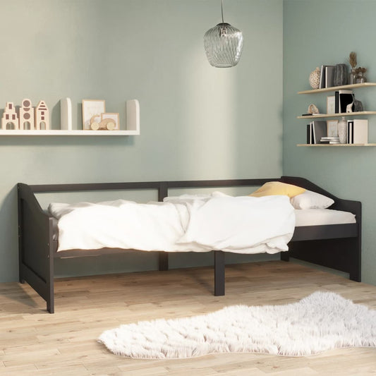 Tagesbett 3-Sitzer Dunkelgrau Massivholz Kiefer 90x200 cm - Pazzar.ch