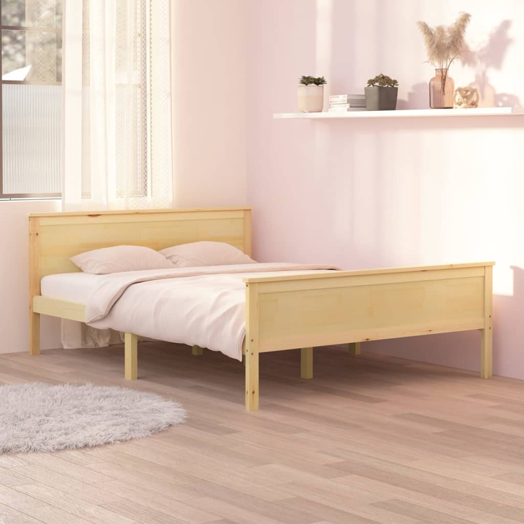 Massivholzbett ohne Matratze 120x200 cm Kiefernholz