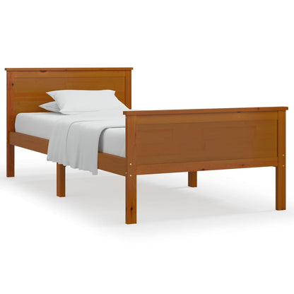 Massivholzbett Honigbraun Kiefernholz 100x200 cm - Pazzar.ch
