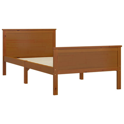 Massivholzbett Honigbraun Kiefernholz 100x200 cm - Pazzar.ch
