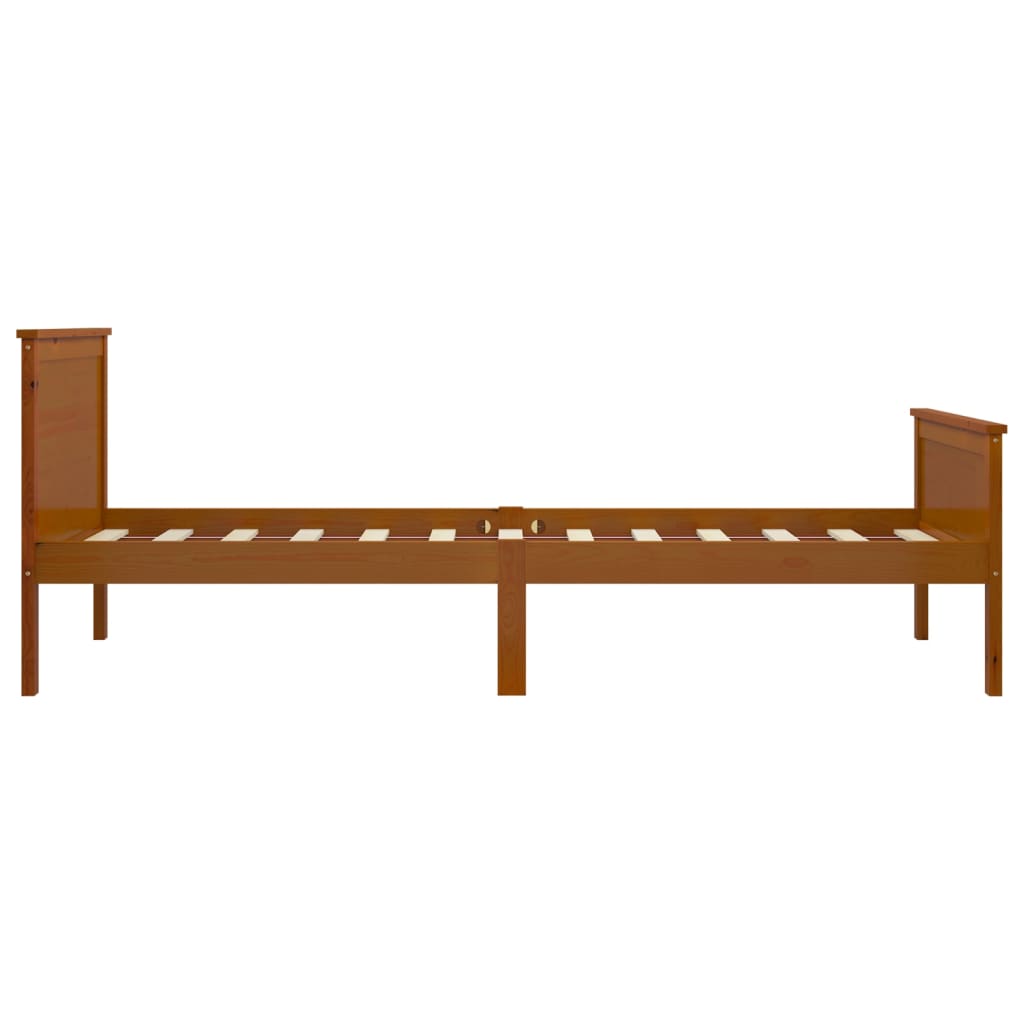 Massivholzbett Honigbraun Kiefernholz 100x200 cm - Pazzar.ch
