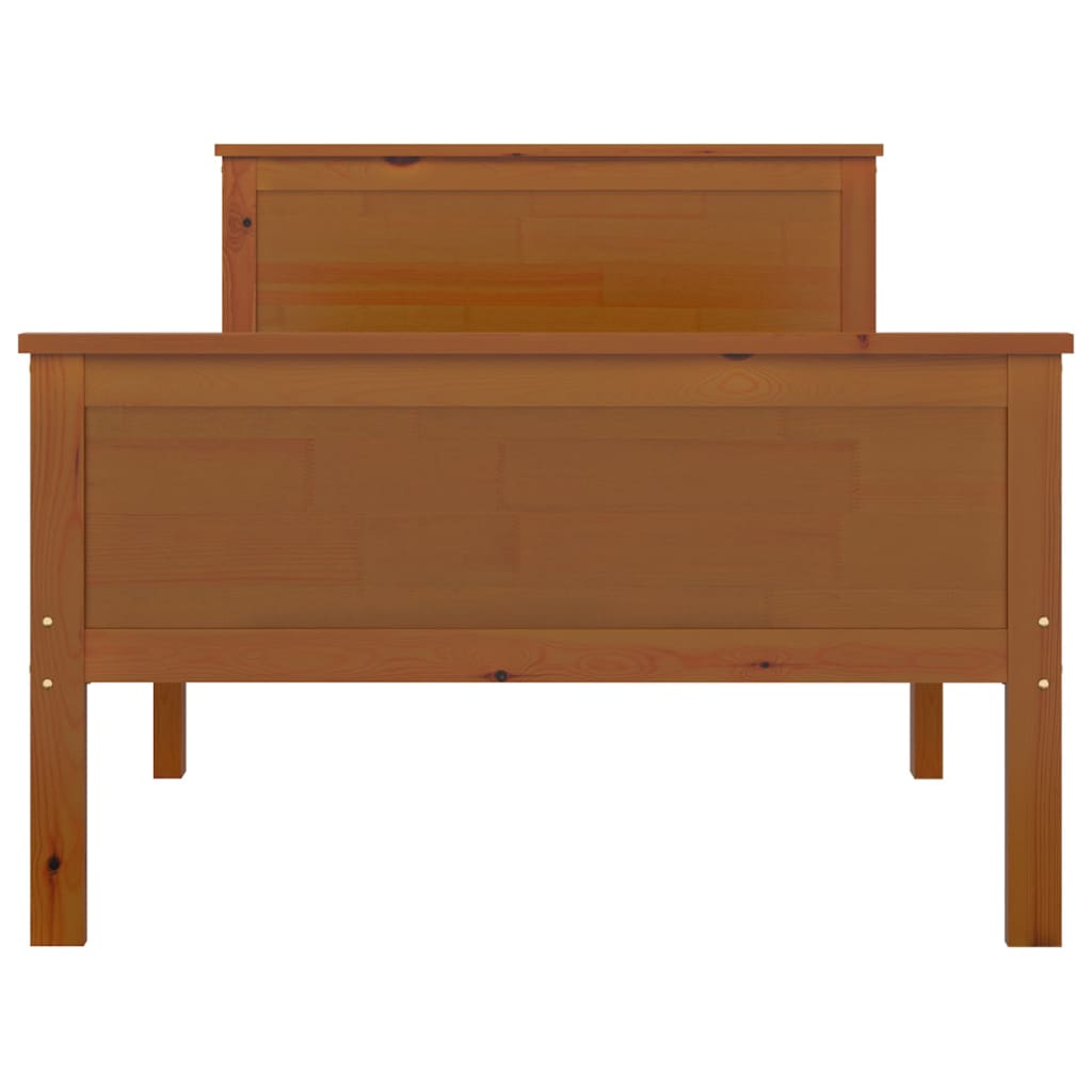 Massivholzbett Honigbraun Kiefernholz 100x200 cm - Pazzar.ch