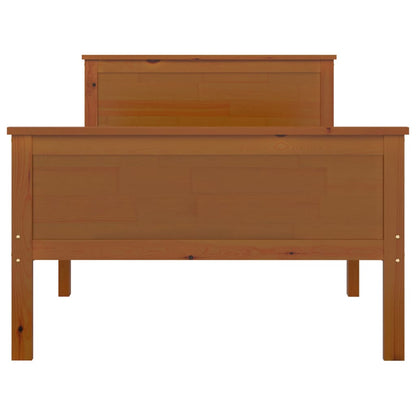 Massivholzbett Honigbraun Kiefernholz 100x200 cm - Pazzar.ch