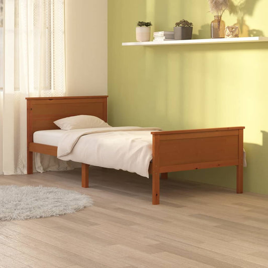 Massivholzbett Honigbraun Kiefernholz 100x200 cm - Pazzar.ch