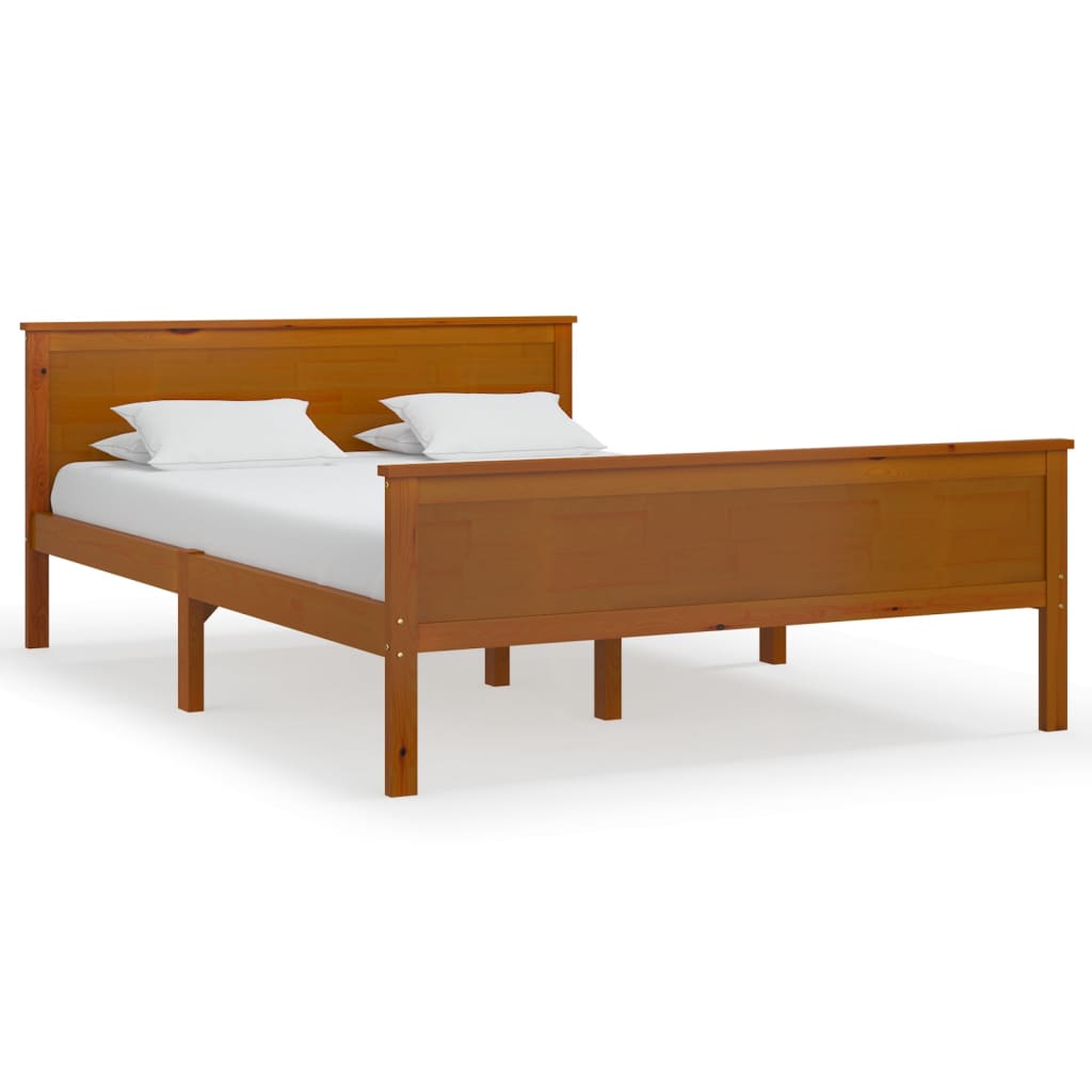 Massivholzbett Honigbraun Kiefernholz 120x200 cm - Pazzar.ch