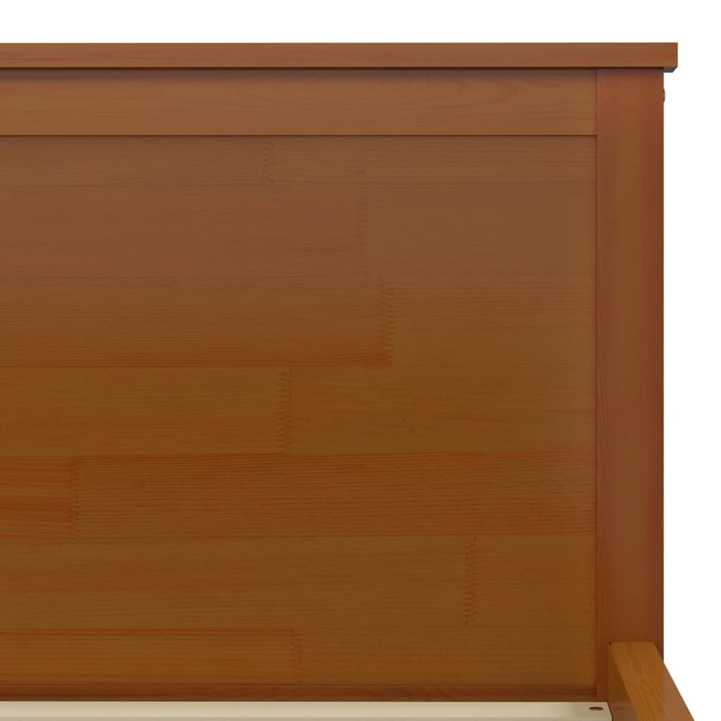 Massivholzbett ohne Matratze Honigbraun 120x200 cm Kiefernholz