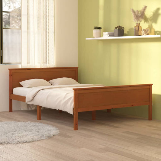 Massivholzbett Honigbraun Kiefernholz 120x200 cm - Pazzar.ch