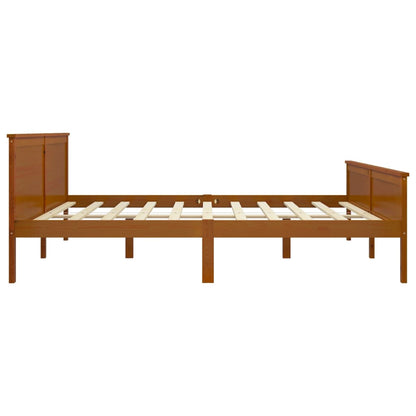 Massivholzbett Honigbraun Kiefernholz 200x200 cm - Pazzar.ch