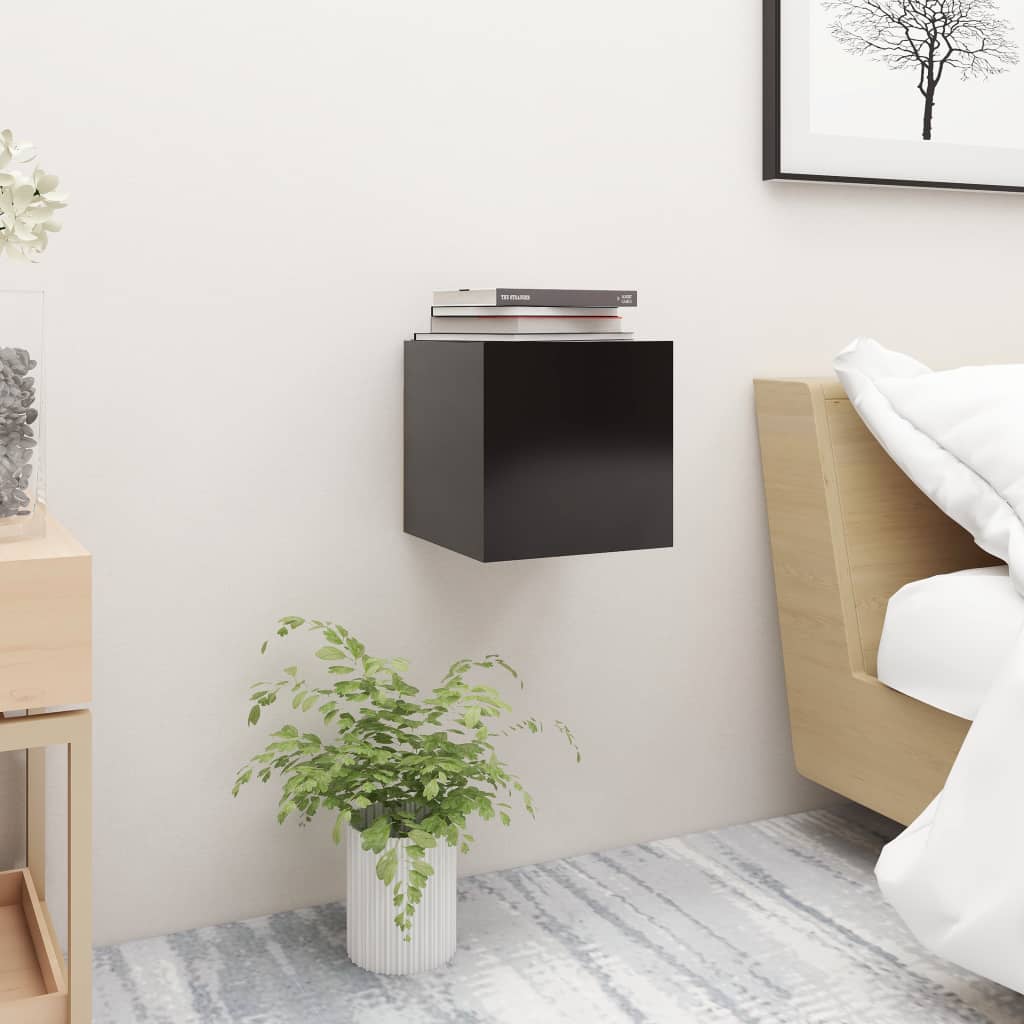 Nachttische 2 Stk. Schwarz 30,5x30x30 cm Holzwerkstoff - Pazzar.ch