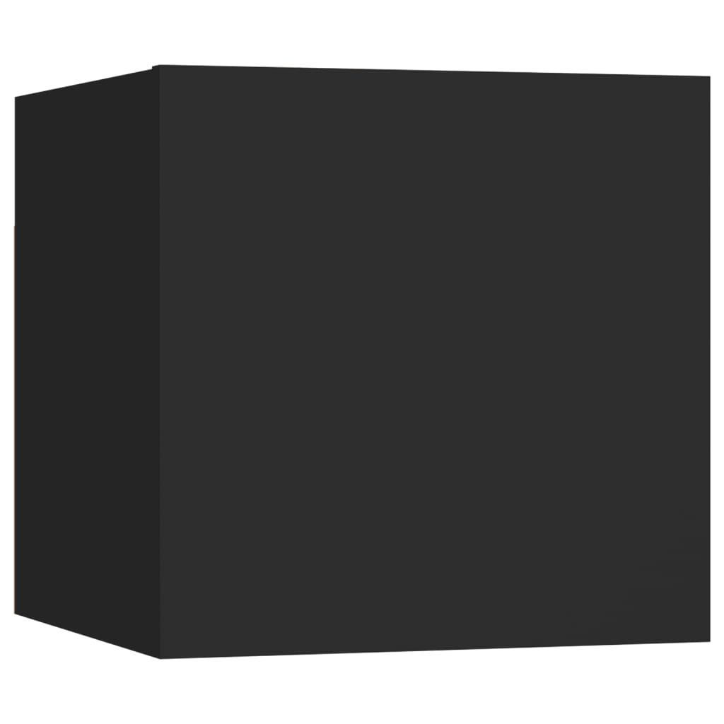 Nachttische 2 Stk. Schwarz 30,5x30x30 cm Holzwerkstoff - Pazzar.ch