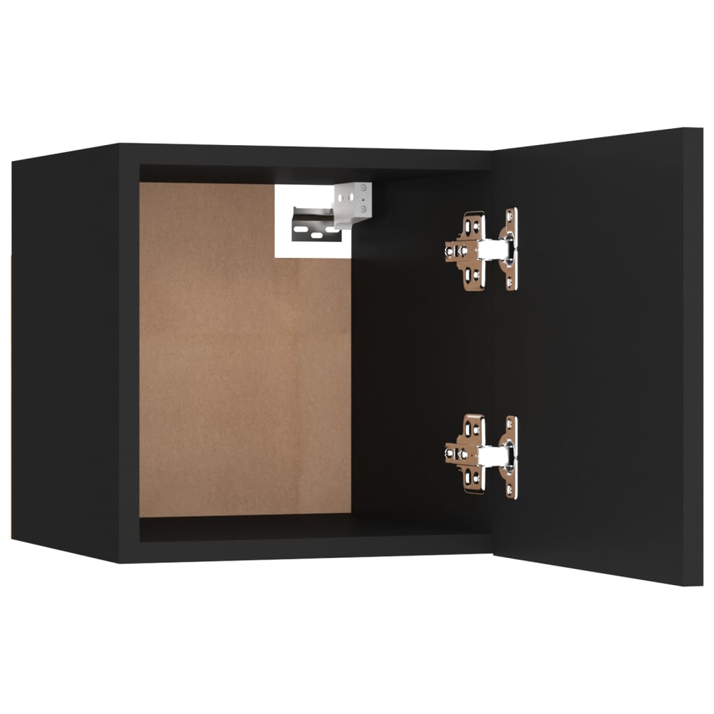 Nachttische 2 Stk. Schwarz 30,5x30x30 cm Holzwerkstoff - Pazzar.ch