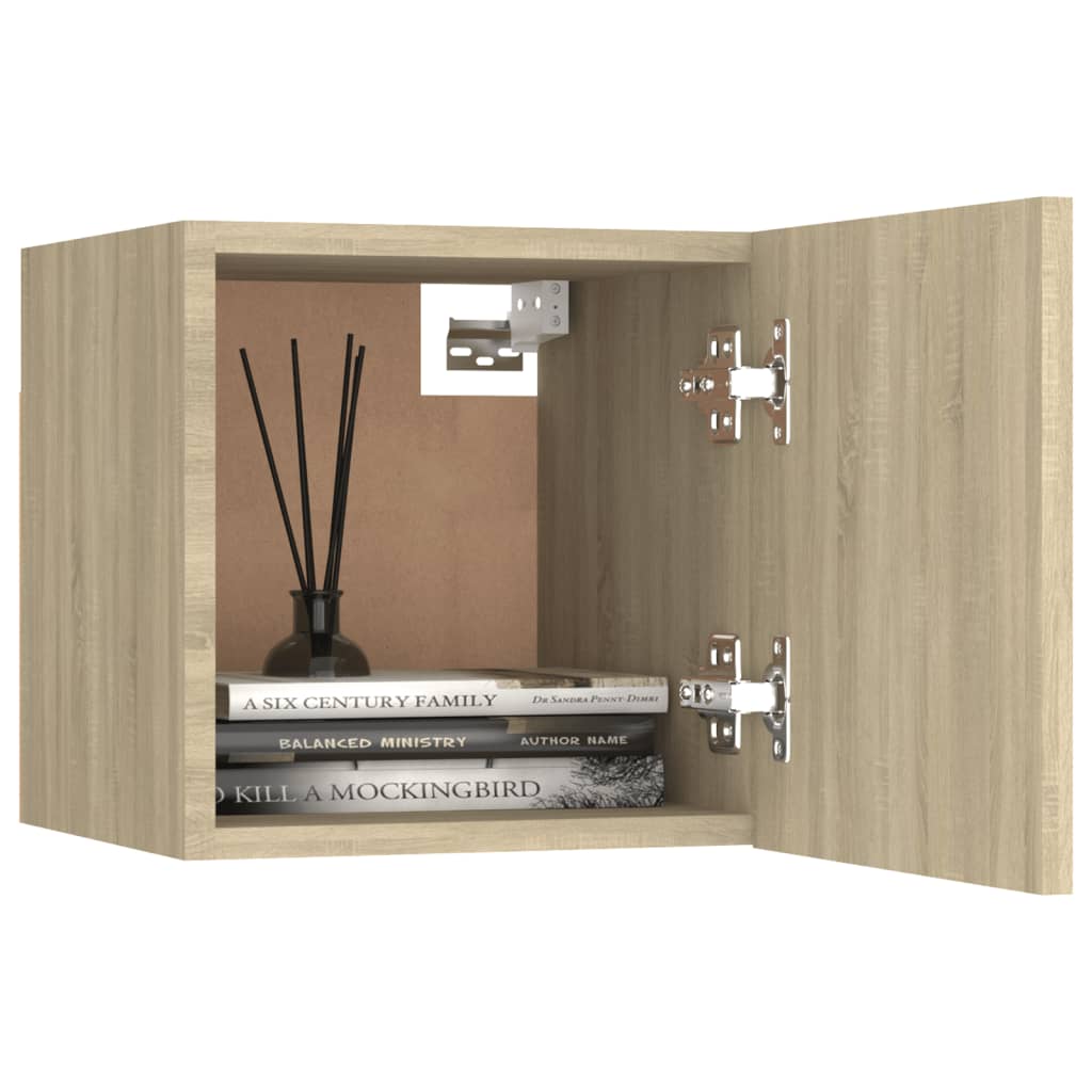 Nachttische 2 Stk. Sonoma-Eiche 30,5x30x30 cm Holzwerkstoff - Pazzar.ch